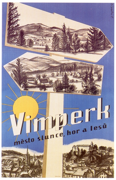 Jan Rajlich st: Vimperk, plakát, 1947