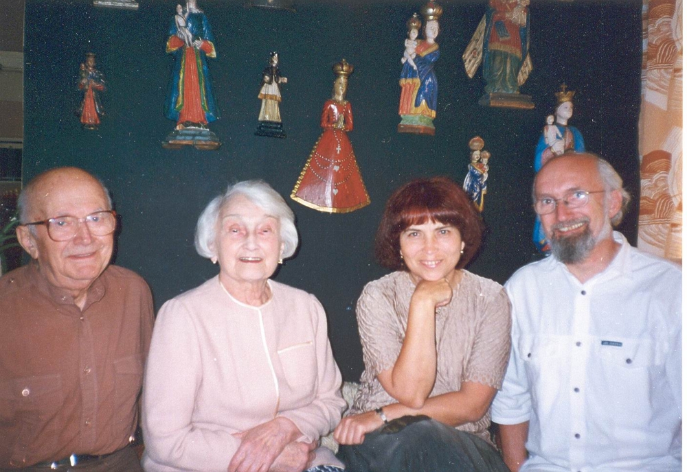 Jan a Božena Rajlichovi a Jan a Alena Rajlichovi v roce 2000 (foto Roman Skalický)