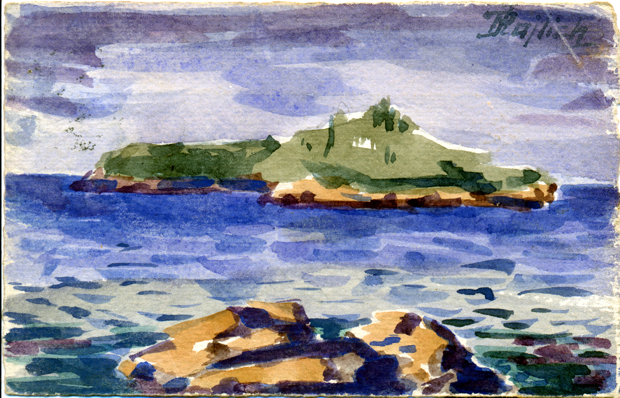 JaroslavRajlich_Dubrovnik_22_4_1935_akvarel-pohled