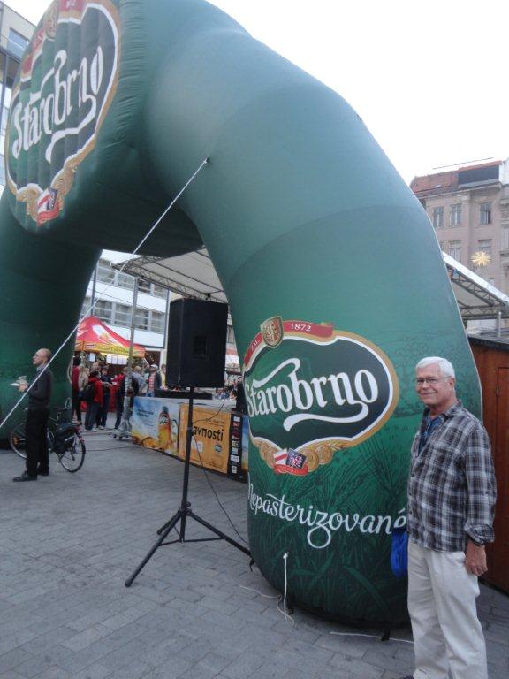 Starobrno brewery logo at the Beer Days at the Freedom Sq.